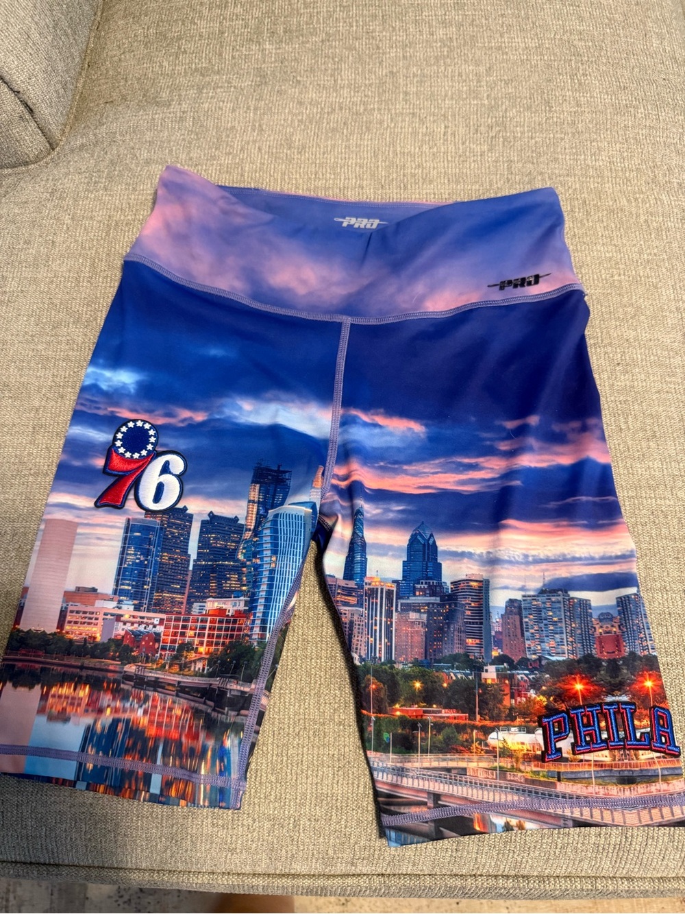 Pro Standard 76 Philadelphia 
Skyline, City Scape Running, Bike Shorts.